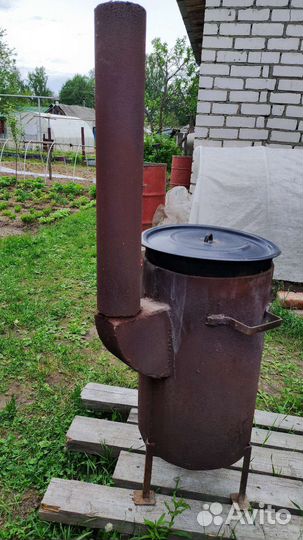 Печка-прачка, печь Буржуйка с баком