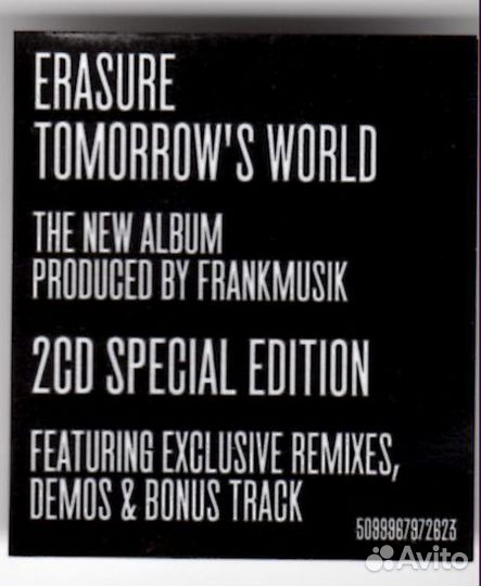 Erasure - Tomorrow's World (Deluxe Edition) (2 CD)