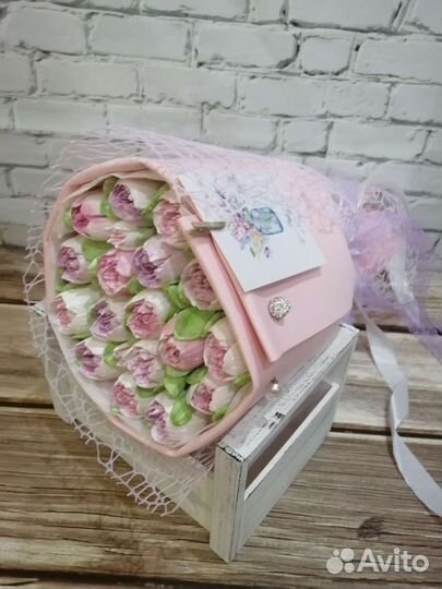 Букет из зефирных цветов