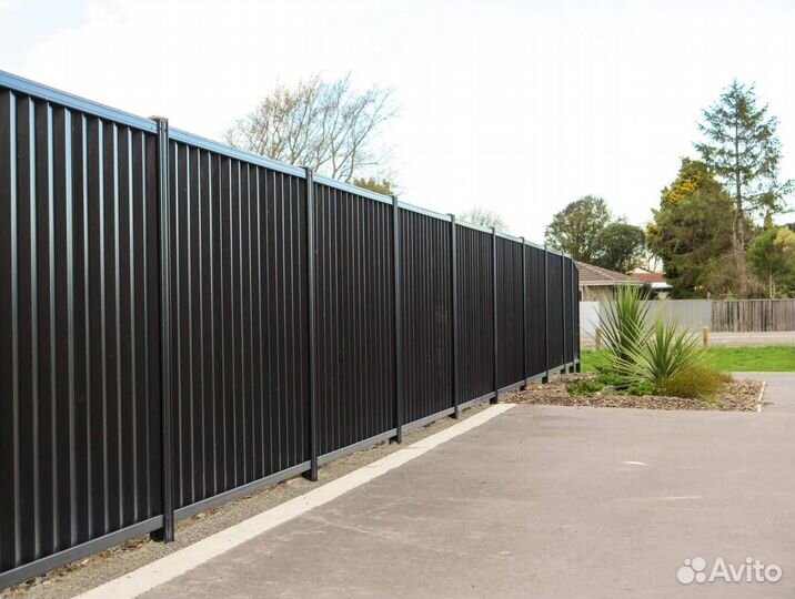 Забор металлический цена за метр под ключ