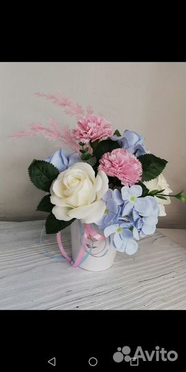 Букет из мыльных роз