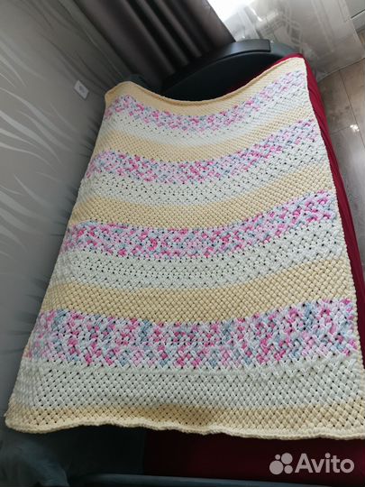 Плед детский вязаный ручная работа