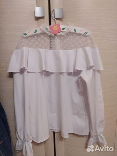 Блузка белая школьная