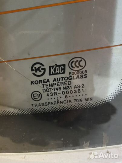 Hyundai accent 2 заднее стекло 2000-2010