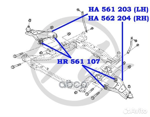 Рычаг передней подвески нижний левый Duster