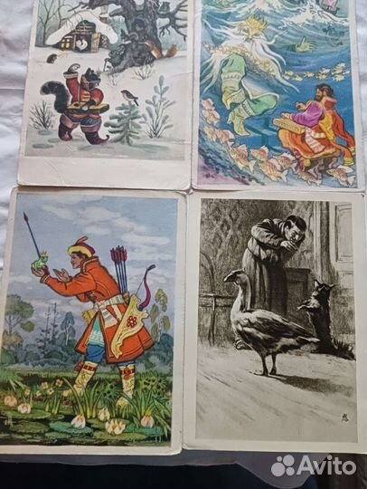 Открытки СССР сказки