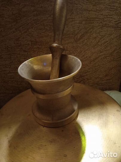 Ступка с пестиком, бронза