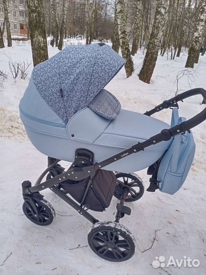 Коляска 2 в 1 Indigo эко кожа