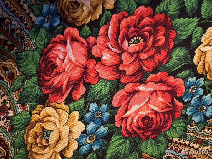 Павловопосадский платок шерсть