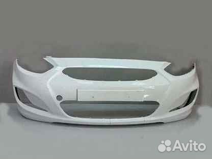 Бампер передний Hyundai Solaris 2011-14 белый