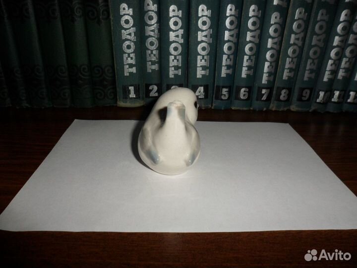Статуэтка фарфоровая, птица Трясогузка, лфз, СССР
