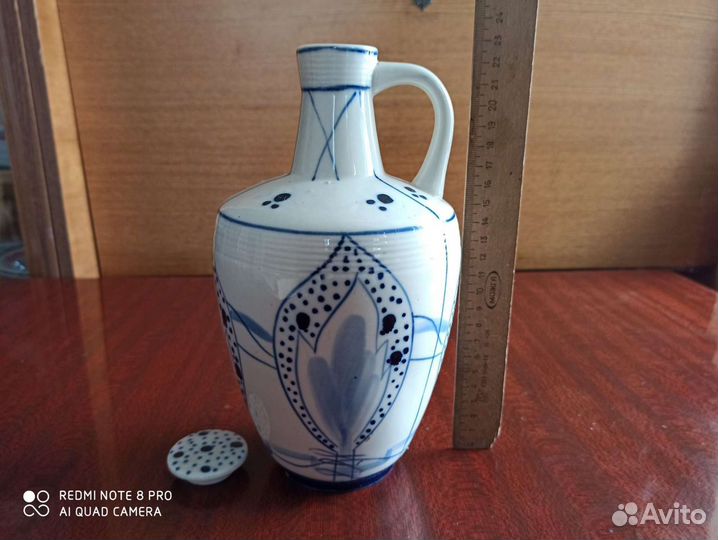 Глиняный кувшин Гжель СССР
