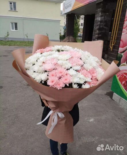 Букеты гиганты из хризантемы ромашки