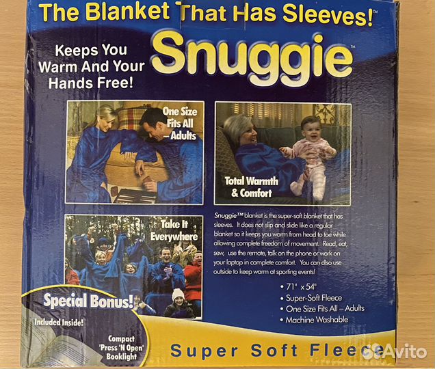 Накидка/плед с рукавами snuggie