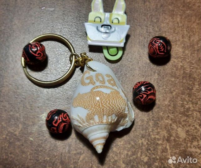 Брелок ракушка для ключей Гоа