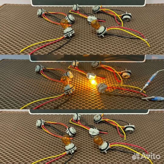 Двухконтактный патроны под Американки+Лампочки