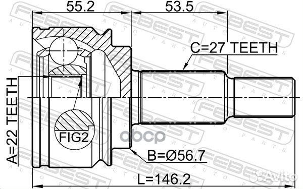 2410-kangii ШРУС наружный MB 2410kangii Febest