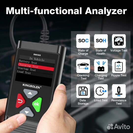 Тестер для аккумуляторов 6/12v