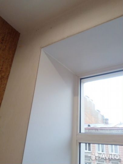 Откосы на окна установк-подоконников.Отделка окон