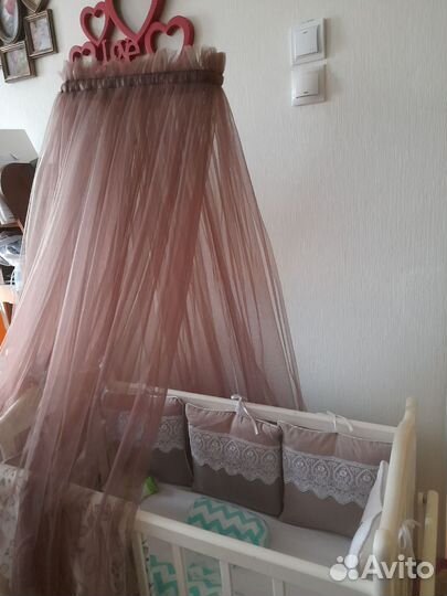 Балдахин в кроватку с держателем