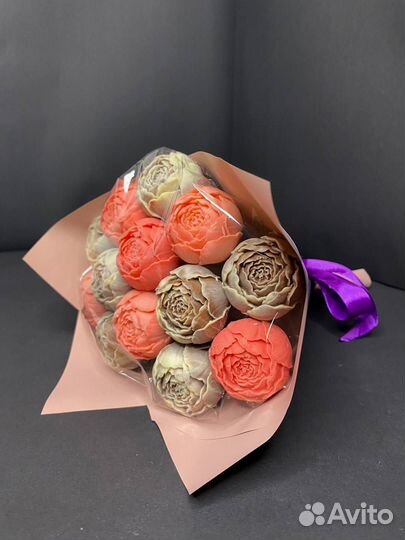 Шоколадные Пионы - 13 шт в Букете