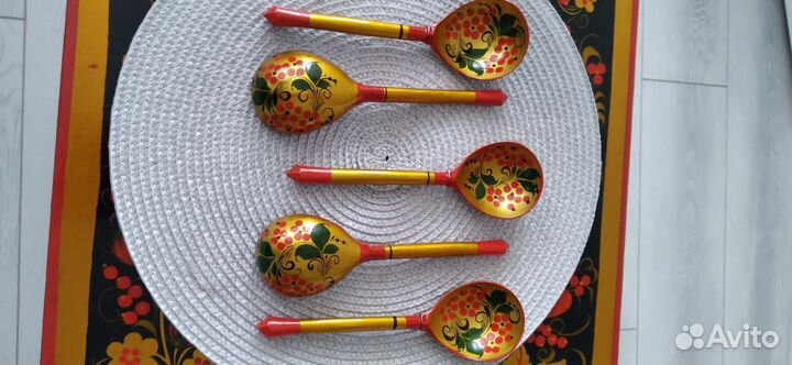 Деревянные ложки хохлома СССР