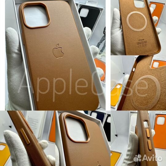 Чехол на iPhone 12/ 12 pro/Pro Max кожаный Luxe