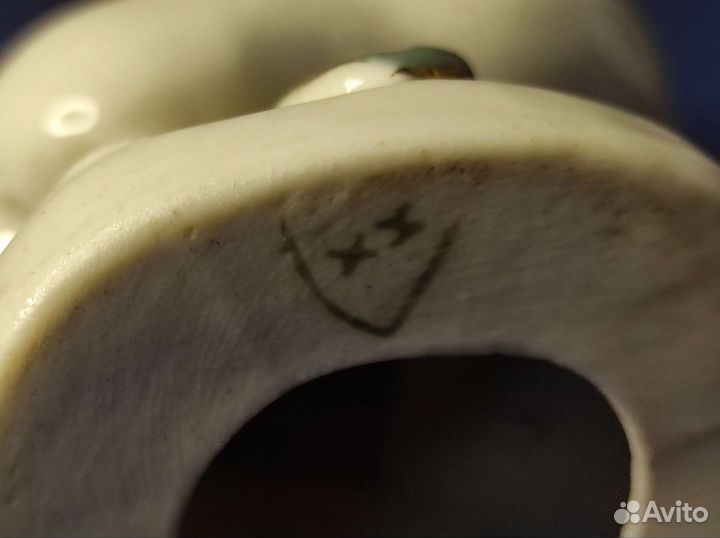 Статуэтка курица старая Гжель