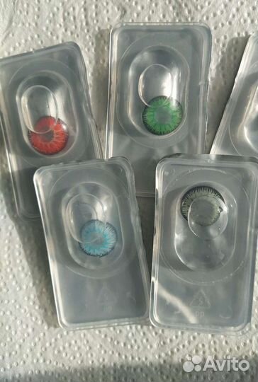 Линзы цветные+контейнер