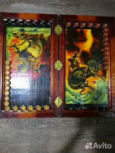 Нарды ручной работы деревянные резные с росписью