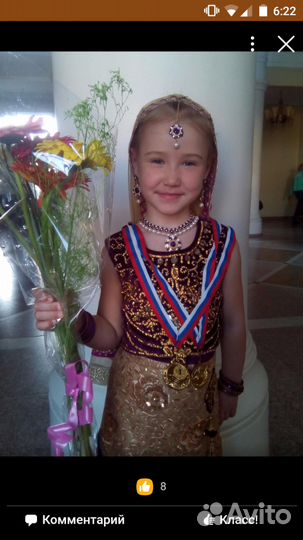 Индийский костюм на девочку 4-6 лет