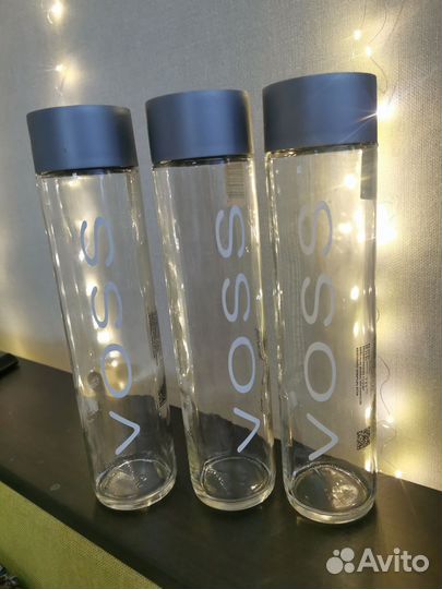 Бутылка стеклянная 0.8л, voss 2 шт