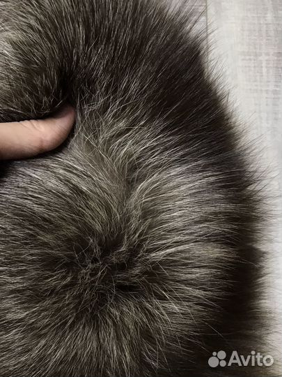 Воротник из меха чернобурки