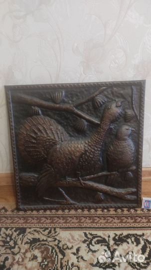 Чеканки панно СССР. Тетерев