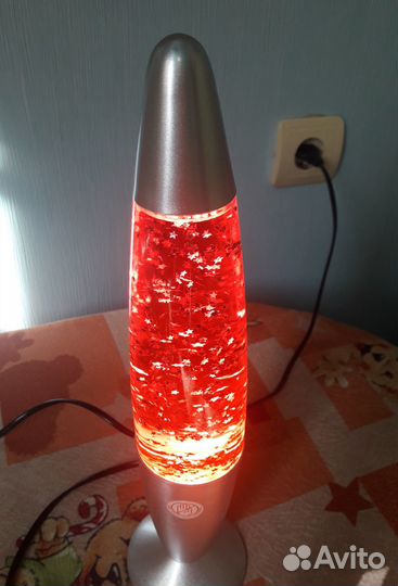 Светильник, ночник, лава-лампа красная