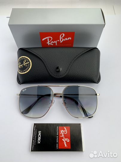 Очки Ray Ban Aviator авиаторы пепельные