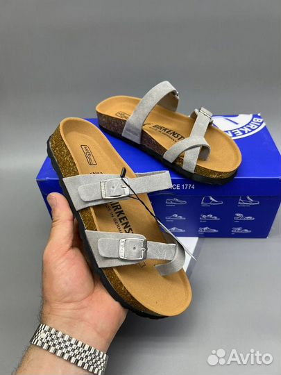 Шлепки birkenstock шлепанцы тапочки натуральные