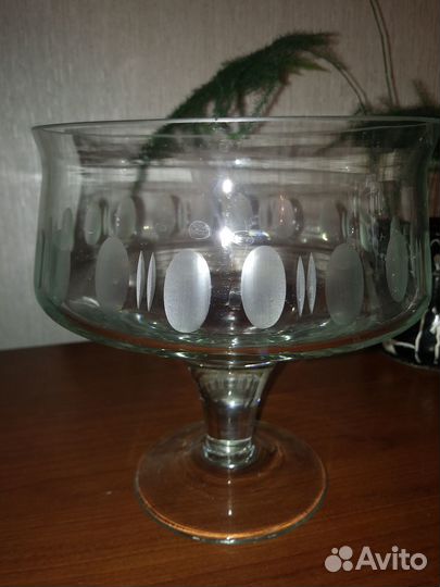 Ваза для фруктов на ножке СССР