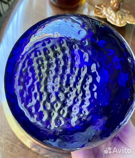 Сахарница цветное стекло СССР