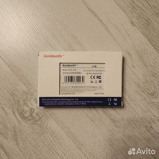 Ssd goldenfir 1 tb жёсткий диск новый
