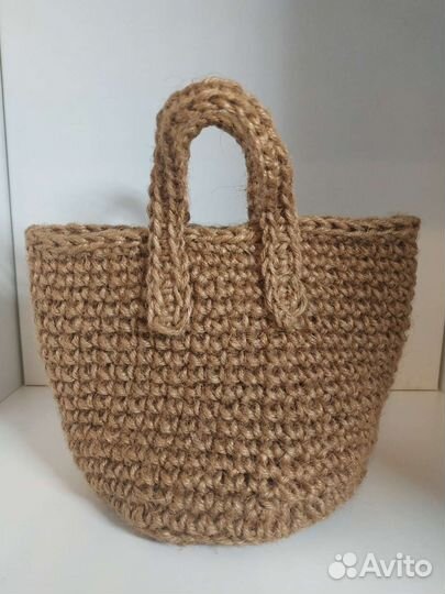 Сумочка джут, корзинка