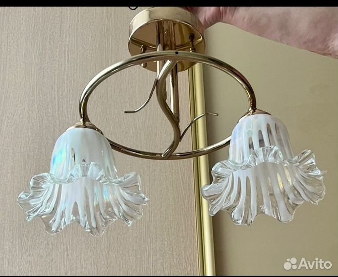 Люстра потолочная 2- х рожковая