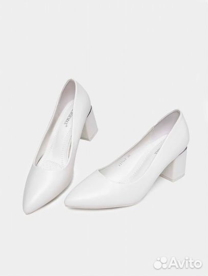 Туфли лодочки белые 38