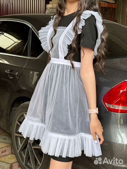 Школьный фартук белый