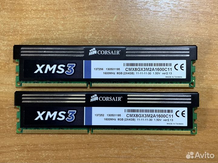 Оперативная память 4GB DDR3 1600MHz Corsair