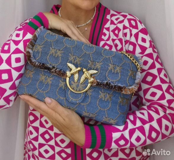 Сумка джинсовая pinko люкс