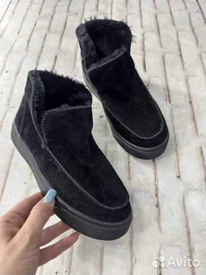 Угги черные ботинки