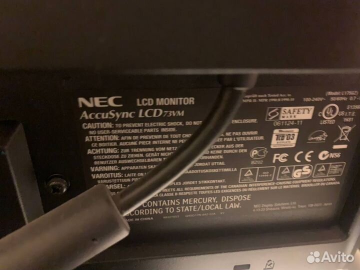 Монитор nec accusync lcd73vm