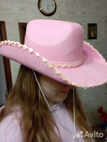 Ковбойская шляпа розовая