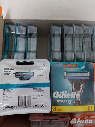 Сменные кассеты gillette mach3